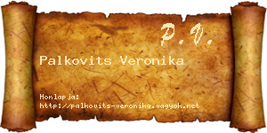 Palkovits Veronika névjegykártya